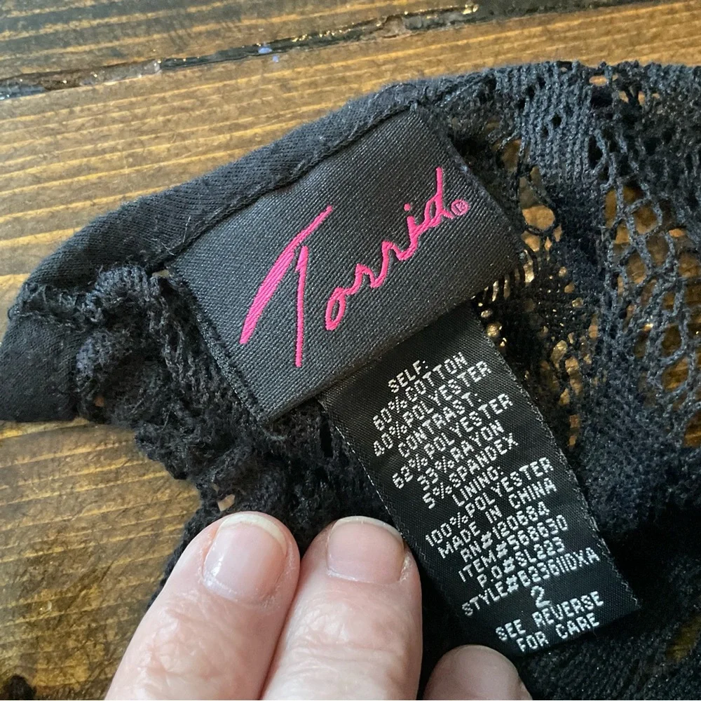 Torrid Black Lace Blouse - Picture 7 of 8